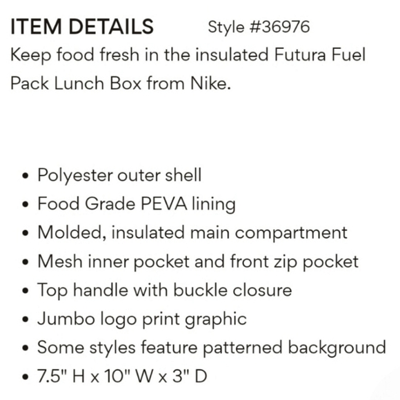 Nike Insulated Futura Fuel Pack Lunch Box Black With Neon Logo - Picture 2 of 12